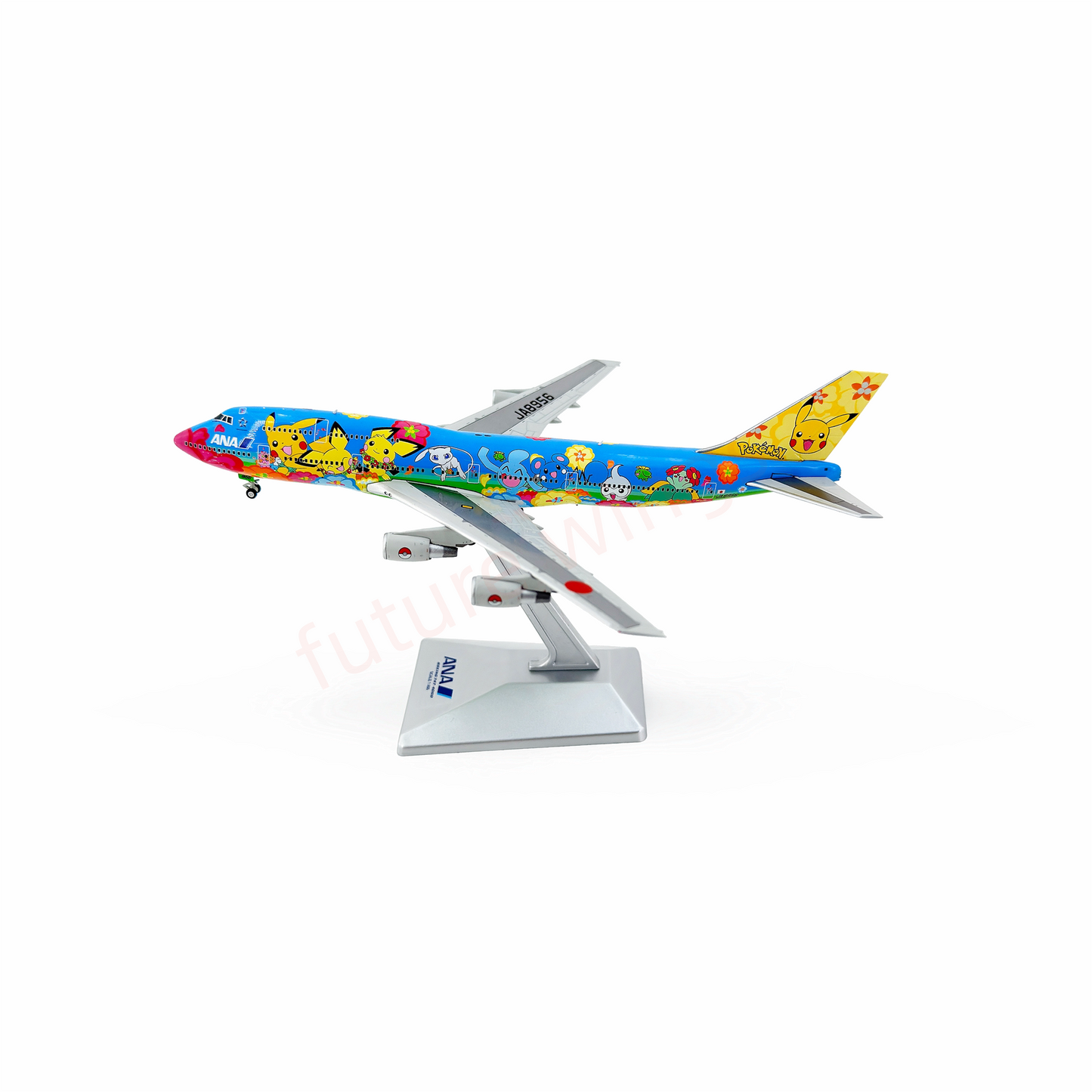 1:400 Geministar ANA B747-400 JA8956 "Pokemon" Aircraft Model+Free Tractor
