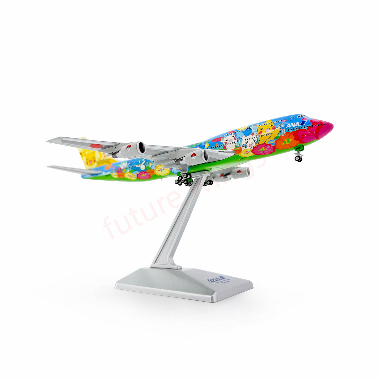 1:400 Geministar ANA B747-400 JA8956 "Pokemon" Aircraft Model+Free Tractor