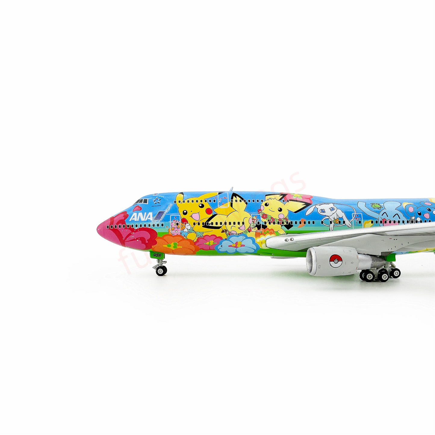 1:400 Geministar ANA B747-400 JA8956 "Pokemon" Aircraft Model+Free Tractor