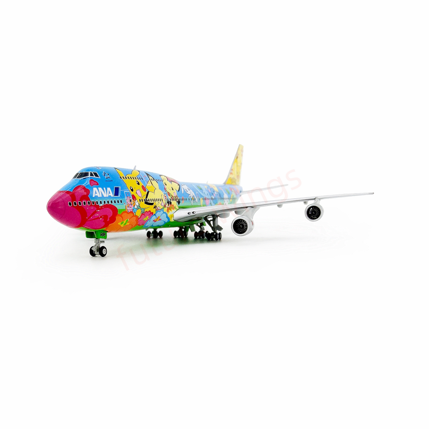 1:400 Geministar ANA B747-400 JA8956 "Pokemon" Aircraft Model+Free Tractor