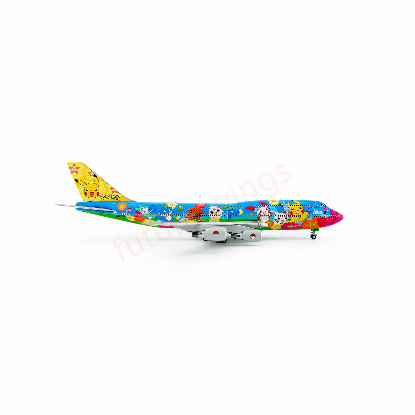 1:400 Geministar ANA B747-400 JA8956 "Pokemon" Aircraft Model+Free Tractor