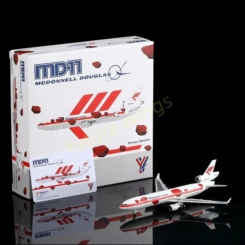 1:400 YY Wings Matin Air Cargo Douglas MD-11 PH-MCU Aircraft Model+Free Tractor