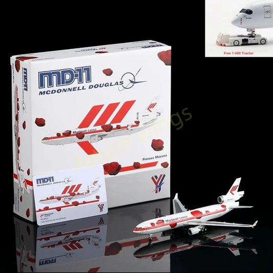 1:400 YY Wings Matin Air Cargo Douglas MD-11 PH-MCU Aircraft Model+Free Tractor