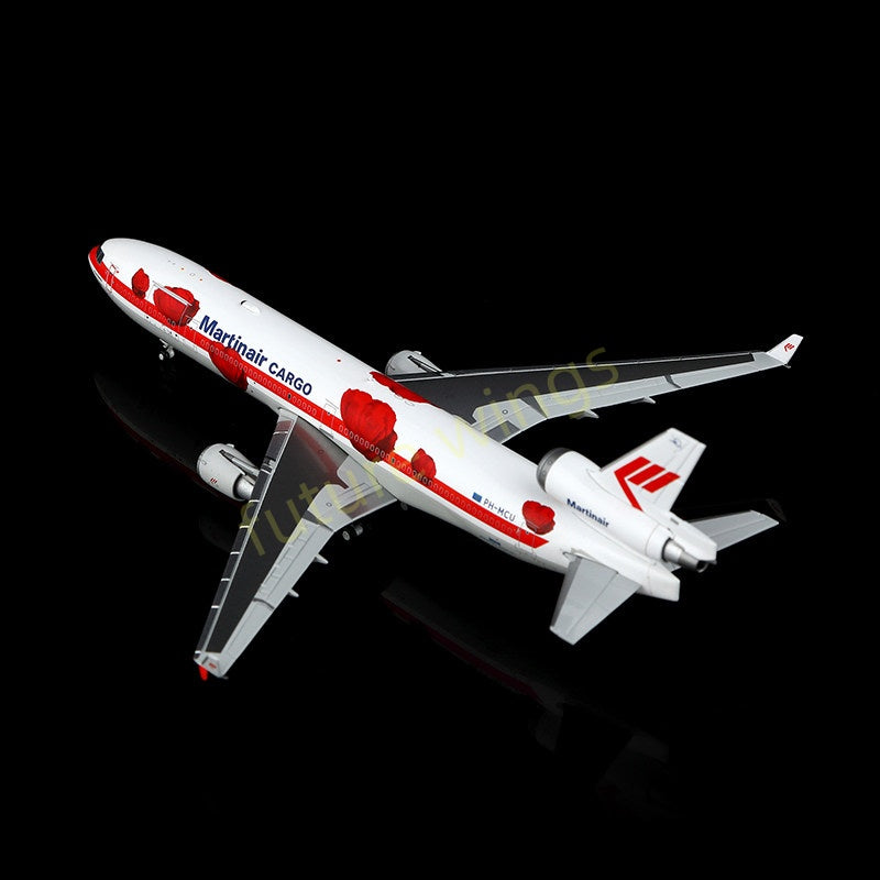 1:400 YY Wings Matin Air Cargo Douglas MD-11 PH-MCU Aircraft Model+Free Tractor