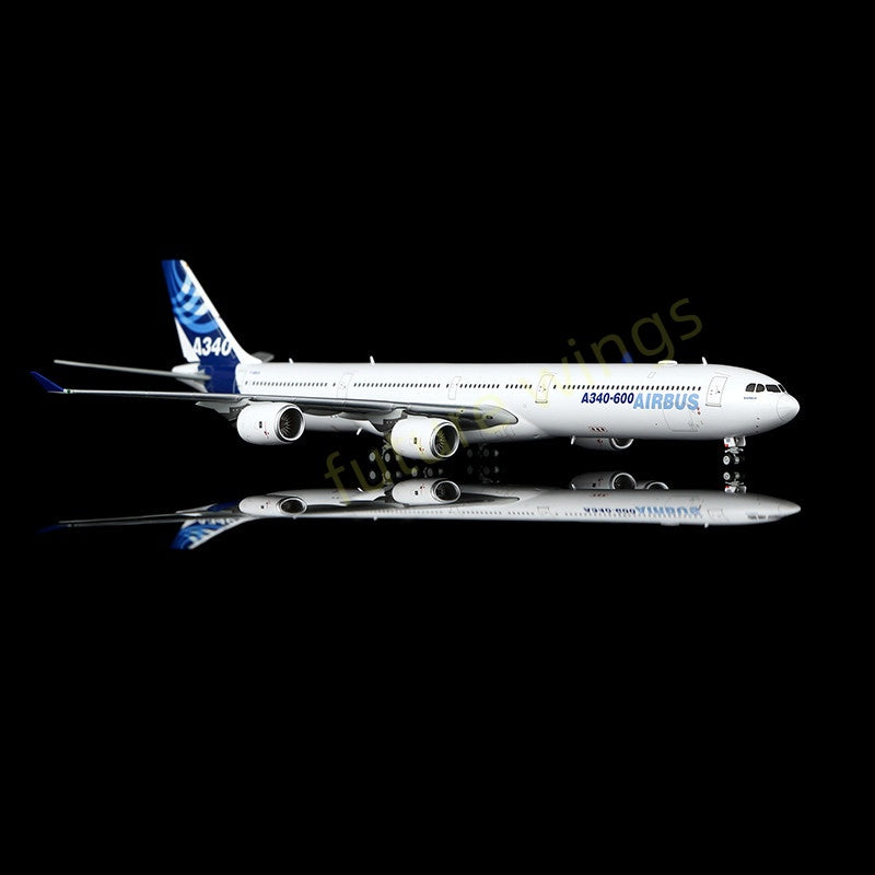 1:400 YY Wings Airbus House Color A340-600 F-WWCA Aircraft Model+Free Tractor