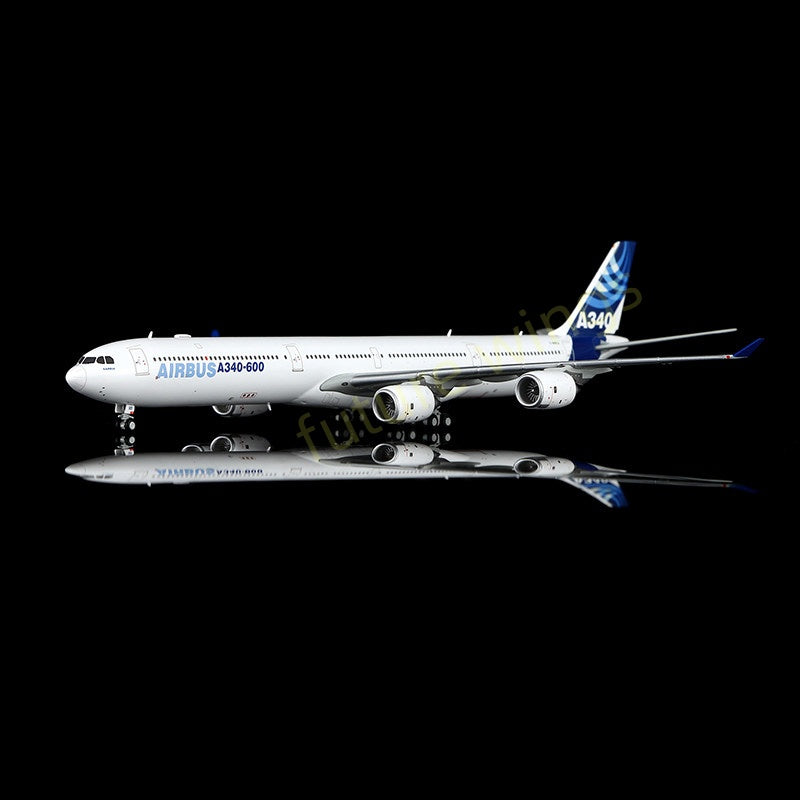 1:400 YY Wings Airbus House Color A340-600 F-WWCA Aircraft Model+Free Tractor