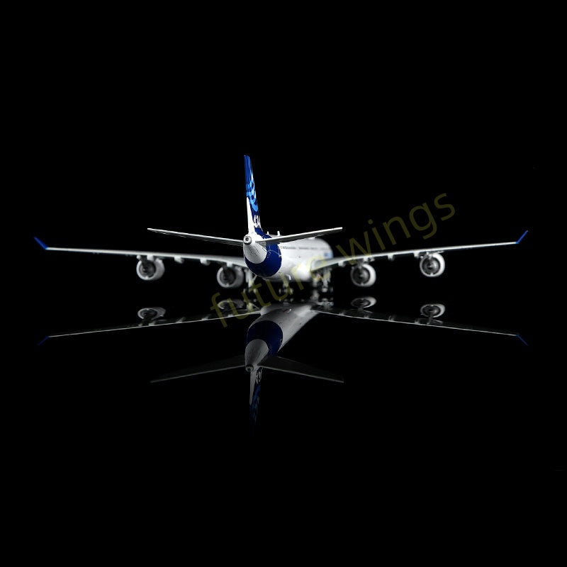 1:400 YY Wings Airbus House Color A340-600 F-WWCA Aircraft Model+Free Tractor