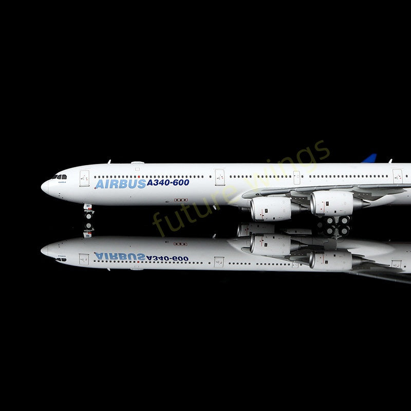 1:400 YY Wings Airbus House Color A340-600 F-WWCA Aircraft Model+Free Tractor
