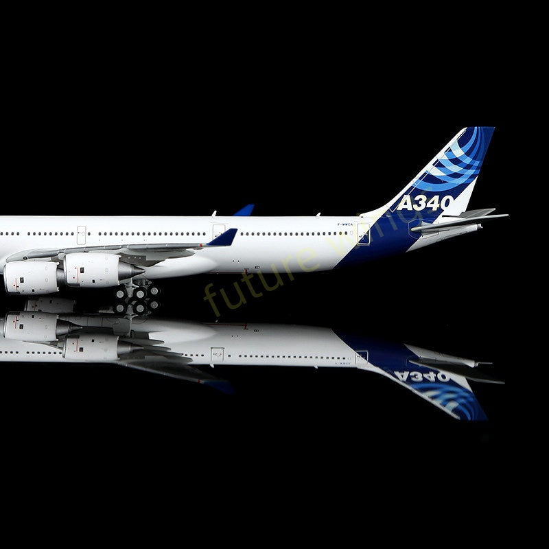 1:400 YY Wings Airbus House Color A340-600 F-WWCA Aircraft Model+Free Tractor