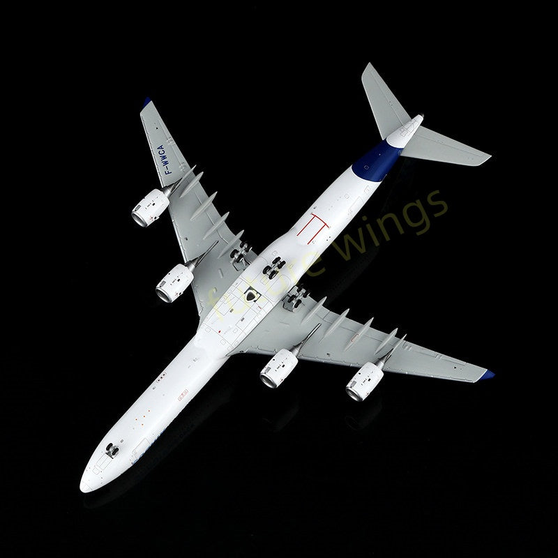 1:400 YY Wings Airbus House Color A340-600 F-WWCA Aircraft Model+Free Tractor