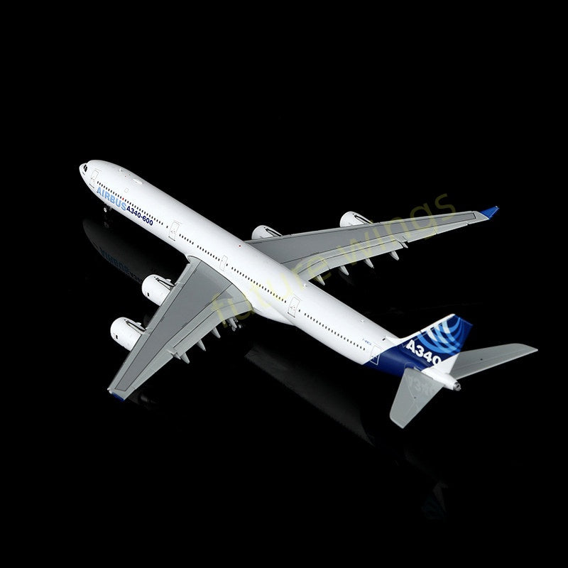 1:400 YY Wings Airbus House Color A340-600 F-WWCA Aircraft Model+Free Tractor