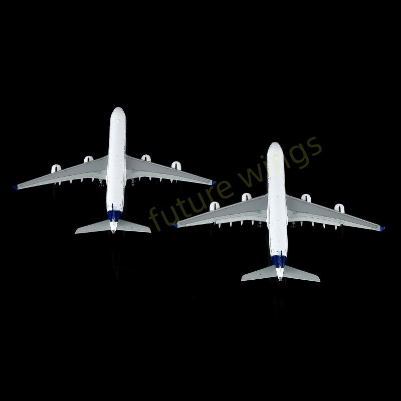 1:400 YY Wings Airbus House Color A340-600 F-WWCA Aircraft Model+Free Tractor