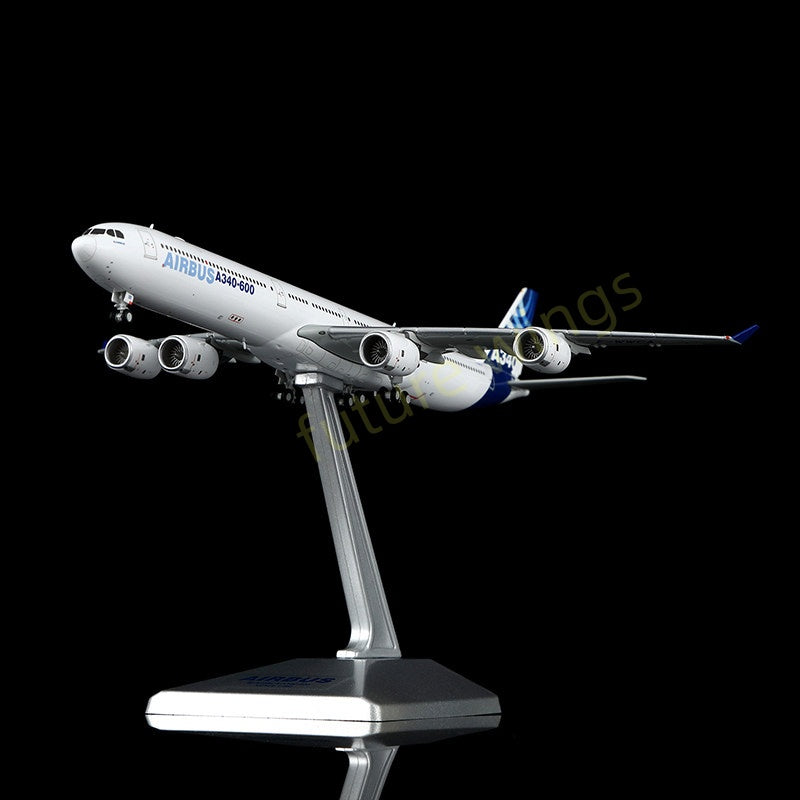 1:400 YY Wings Airbus House Color A340-600 F-WWCA Aircraft Model+Free Tractor