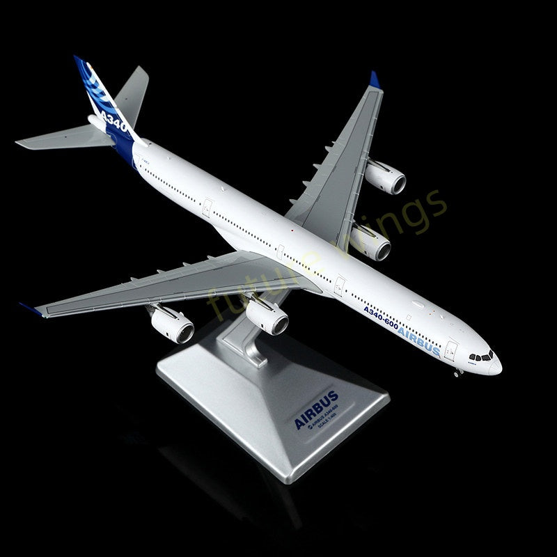 1:400 YY Wings Airbus House Color A340-600 F-WWCA Aircraft Model+Free Tractor