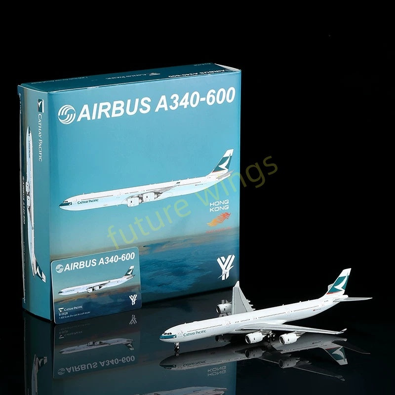 1:400 YY Wings  Cathay Pacific A340-600 B-HQB/B-HQC Aircraft Model+Free Tractor