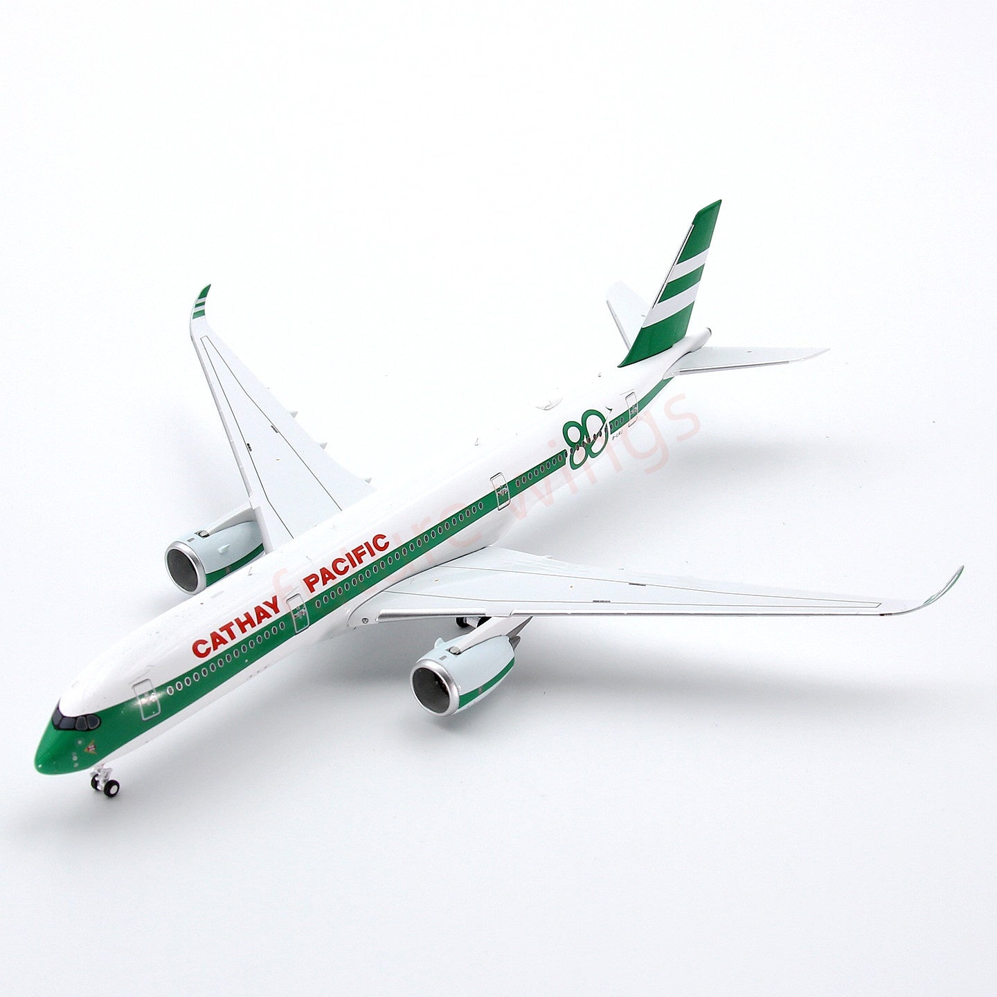 1:400 Geministar Cathay Pacific A350-900 B-LRJ "80Years" Aircraft Model+Free Tractor