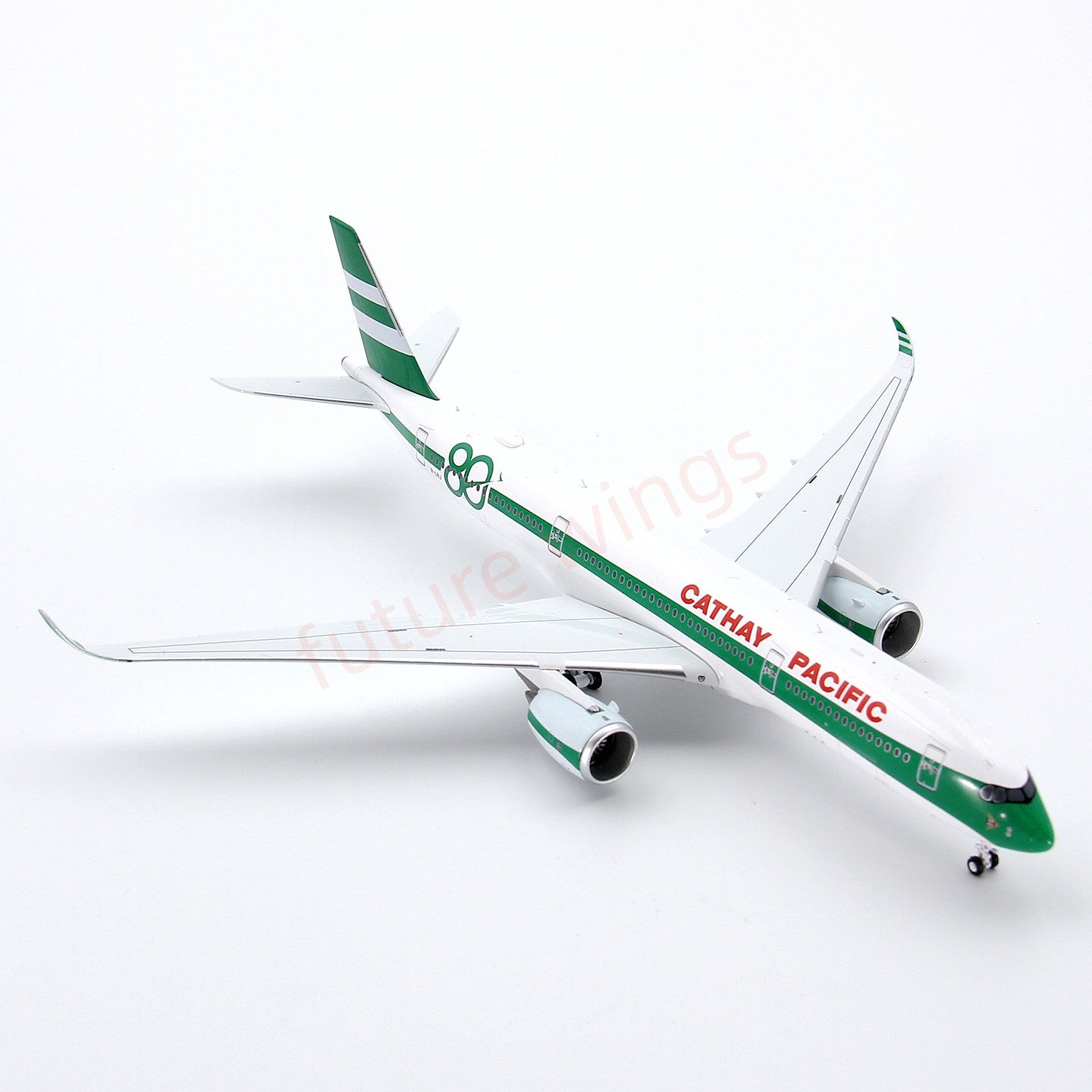 1:400 Geministar Cathay Pacific A350-900 B-LRJ "80Years" Aircraft Model+Free Tractor