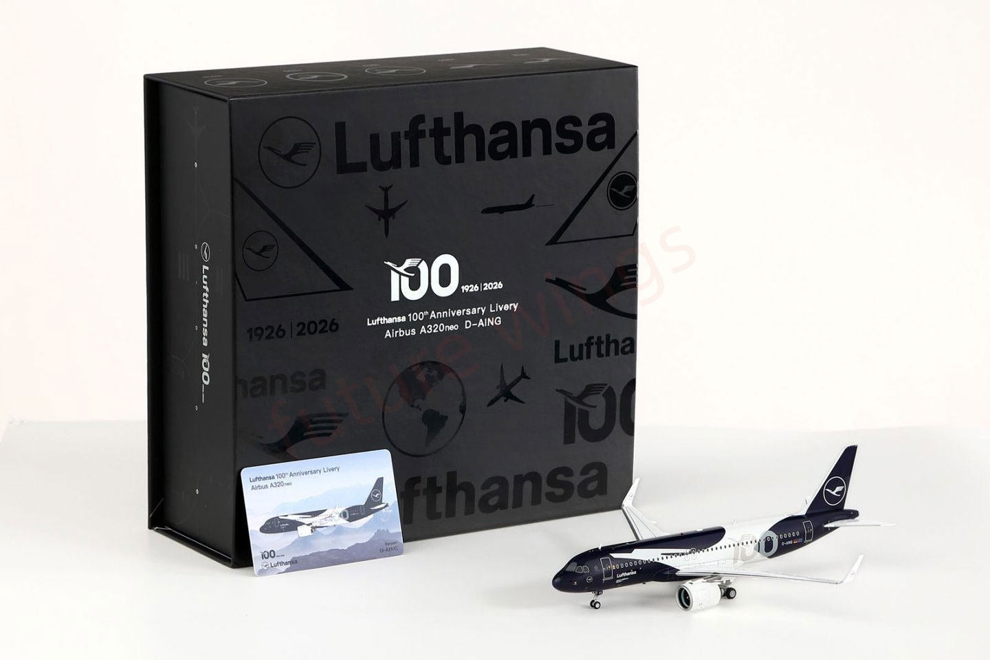 1:200 SQ Wings Lufthansa Airlines A320neo D-AING "100Years"Diecast Aircraft Model