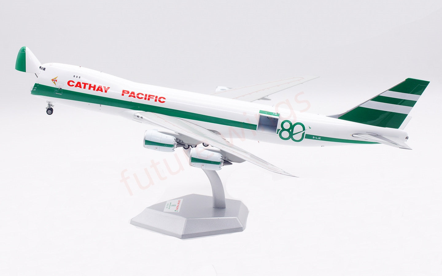 1:200 SQ Wings Cathay Pacific B747-8F B-LJE “80Years” Diecast Aircraft Model
