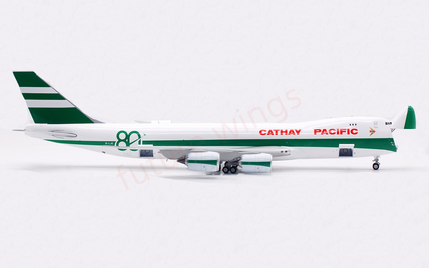 1:200 SQ Wings Cathay Pacific B747-8F B-LJE “80Years” Diecast Aircraft Model
