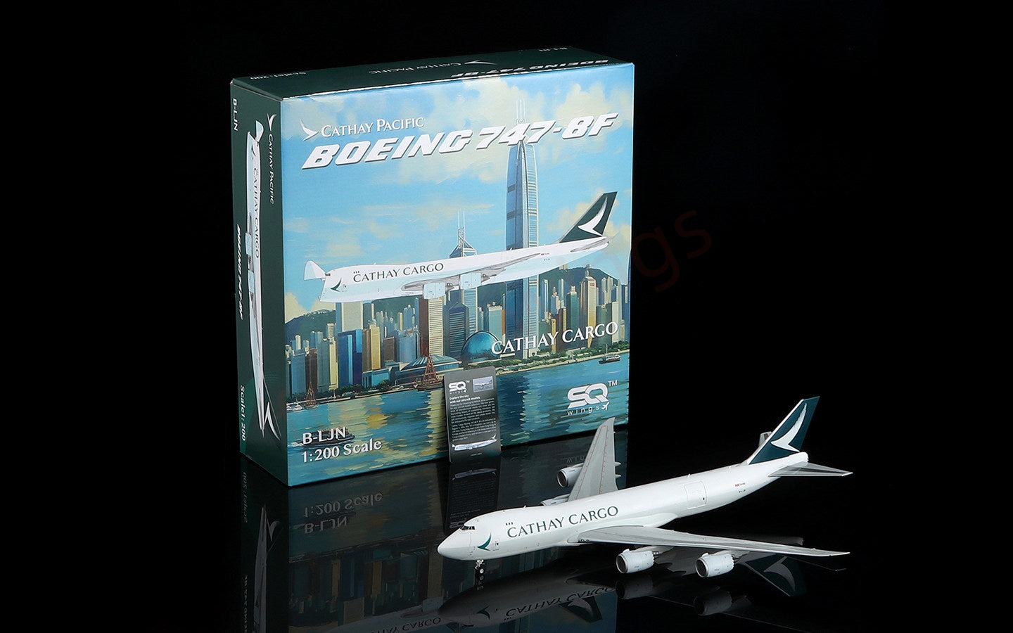 1:200 SQ Wings Cathay Pacific Cargo B747-8F B-LJN Diecast Aircraft Model