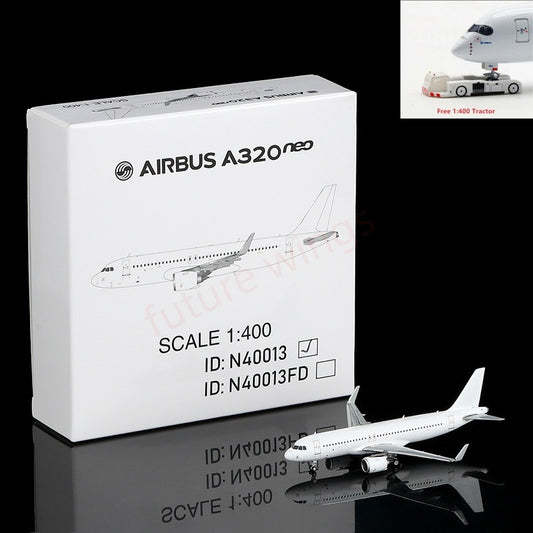 1:400 HX Models Airbus A321neo Blank Aircraft Model+Free Tractor