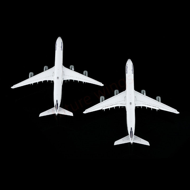 1:400 YY Wings Lufthansa Airlines A340-600 D-AIHZ D-AIHX Aircraft Model +Free Tractor
