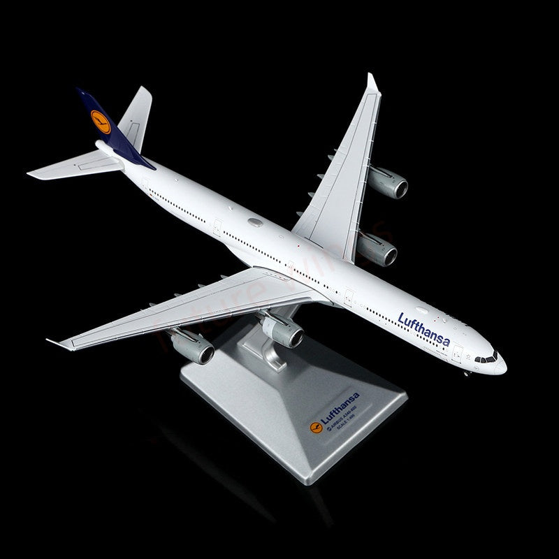 1:400 YY Wings Lufthansa Airlines A340-600 D-AIHZ D-AIHX Aircraft Model +Free Tractor