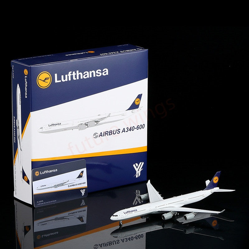 1:400 YY Wings Lufthansa Airlines A340-600 D-AIHZ D-AIHX Aircraft Model +Free Tractor