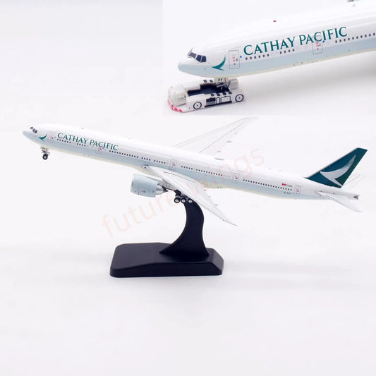 1:400 Aviation400 Cathay Pacific B777-300ER B-KQV Aircraft Model Free Tractor+Stand