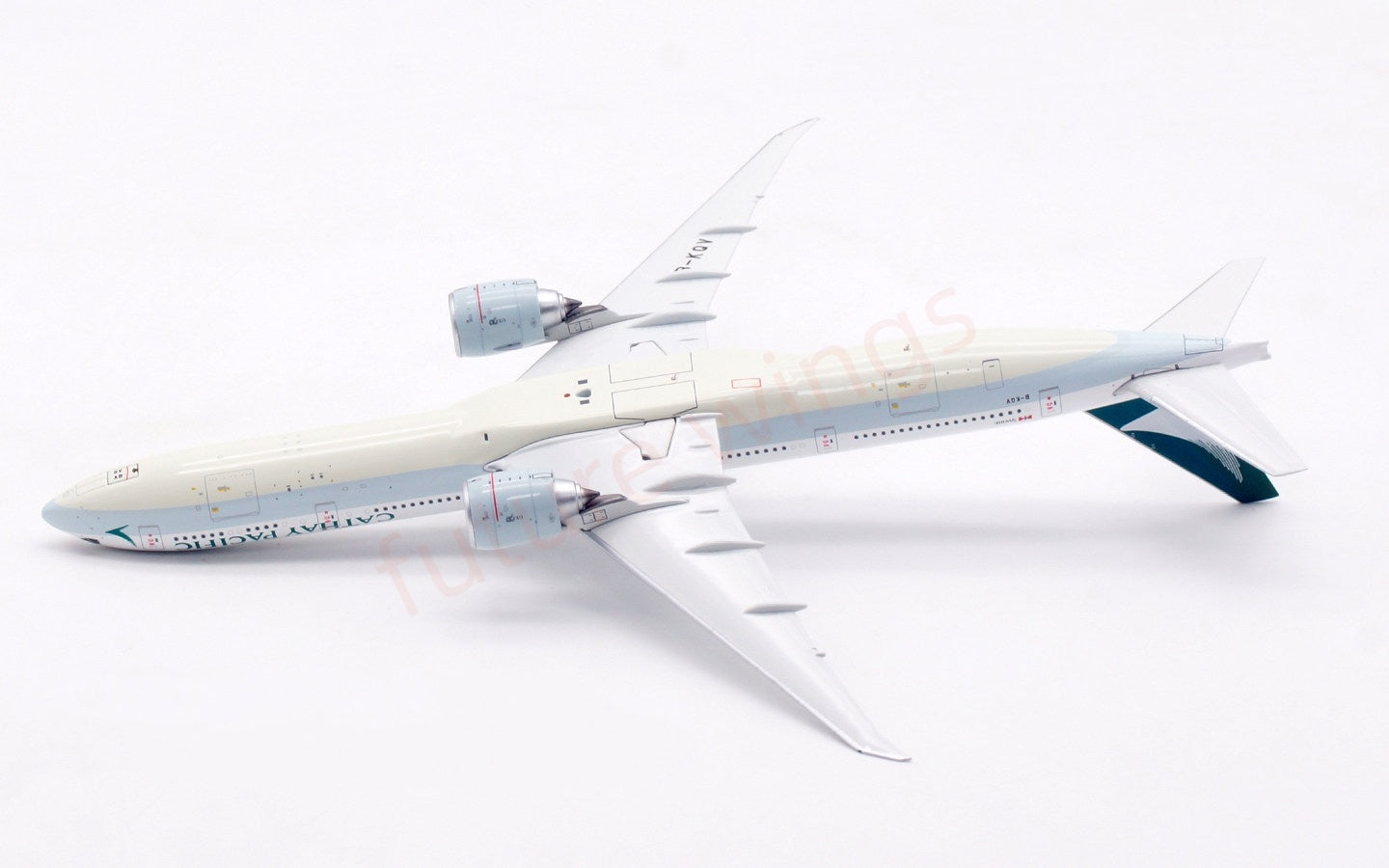 1:400 Aviation400 Cathay Pacific B777-300ER B-KQV Aircraft Model Free Tractor+Stand