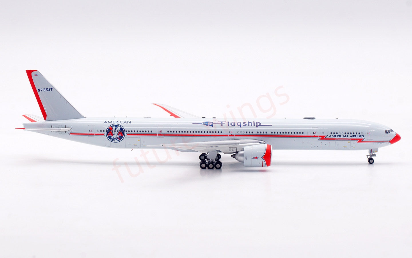 1:400 Aviation400 American Airlines B777-300ER N735AT Free Tractor+Stand