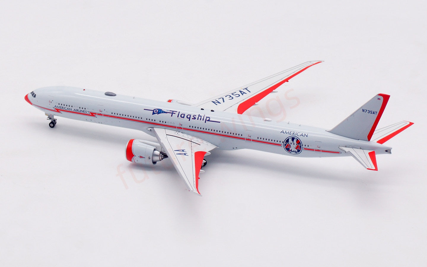1:400 Aviation400 American Airlines B777-300ER N735AT Free Tractor+Stand