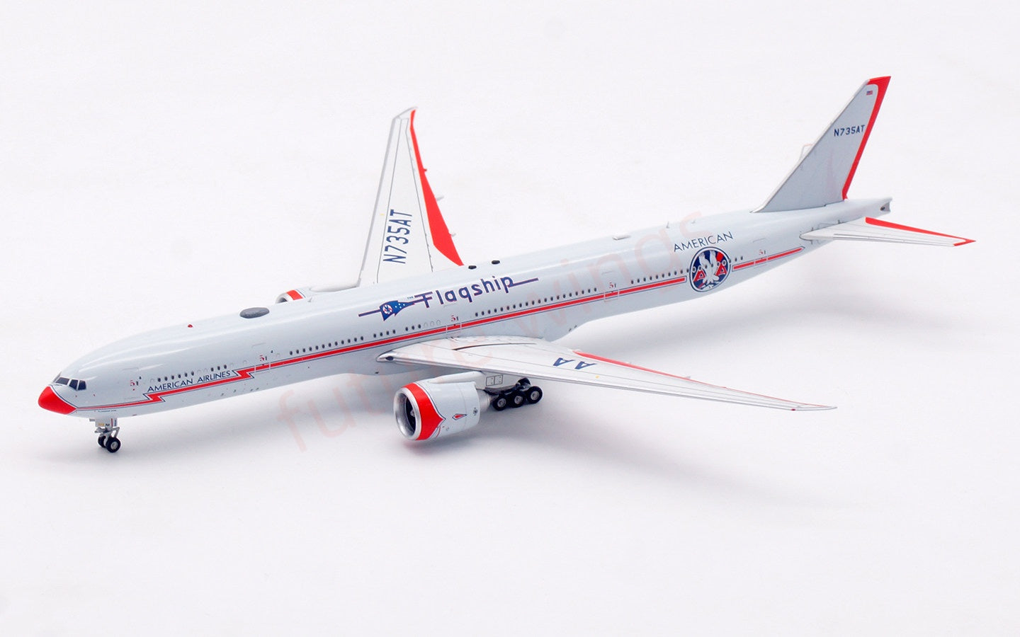 1:400 Aviation400 American Airlines B777-300ER N735AT Free Tractor+Stand