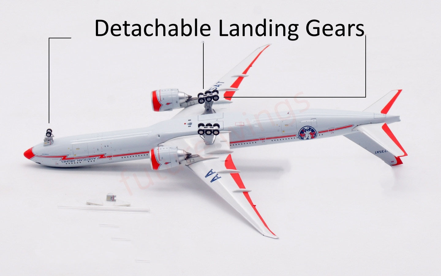 1:400 Aviation400 American Airlines B777-300ER N735AT Free Tractor+Stand