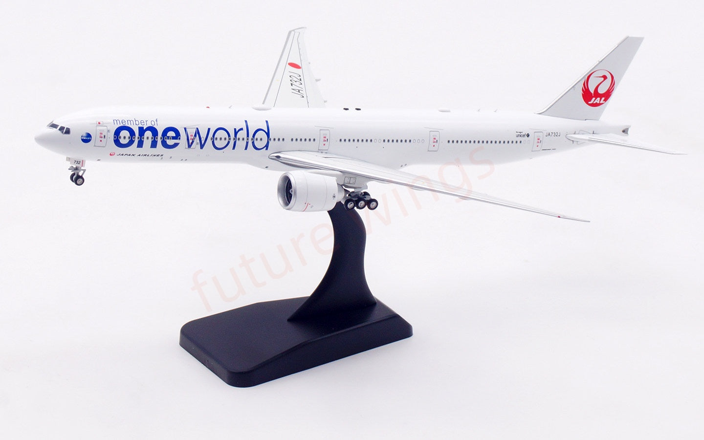 1:400 Aviation400 Janpan Airlines B777-300ER JA732J "One World"FreeTractor+Stand