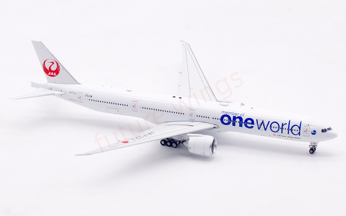 1:400 Aviation400 Janpan Airlines B777-300ER JA732J "One World"FreeTractor+Stand