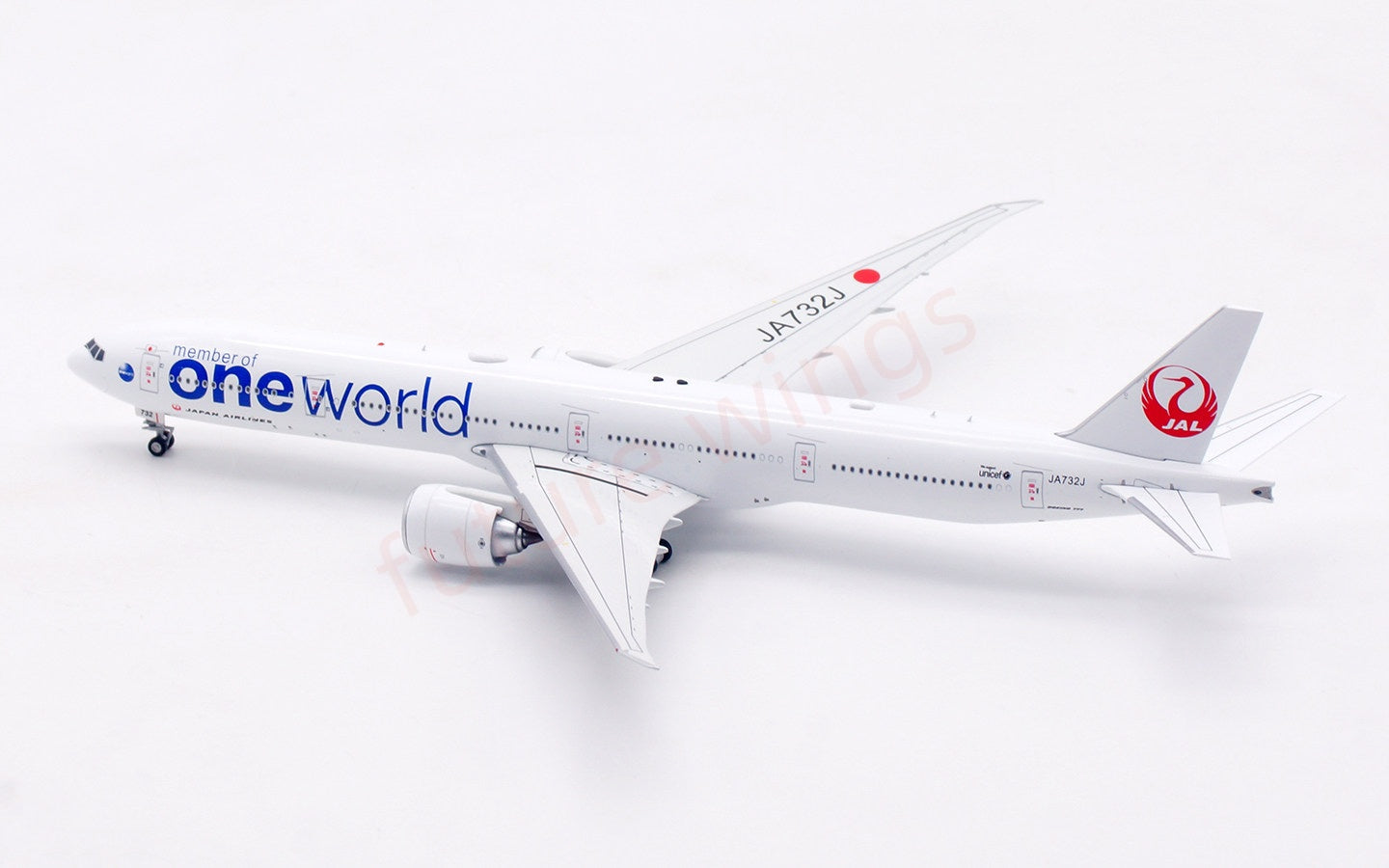 1:400 Aviation400 Janpan Airlines B777-300ER JA732J "One World"FreeTractor+Stand