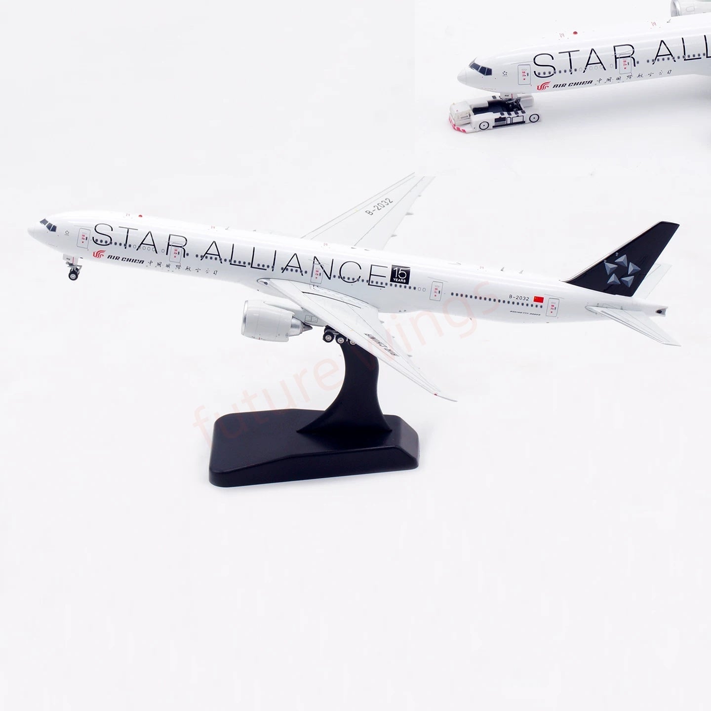1:400 Aviation400 Air China B777-300ER B-2032 "15Years"Free Tractor+Stand
