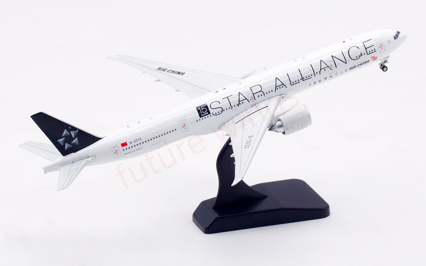 1:400 Aviation400 Air China B777-300ER B-2032 "15Years"Free Tractor+Stand
