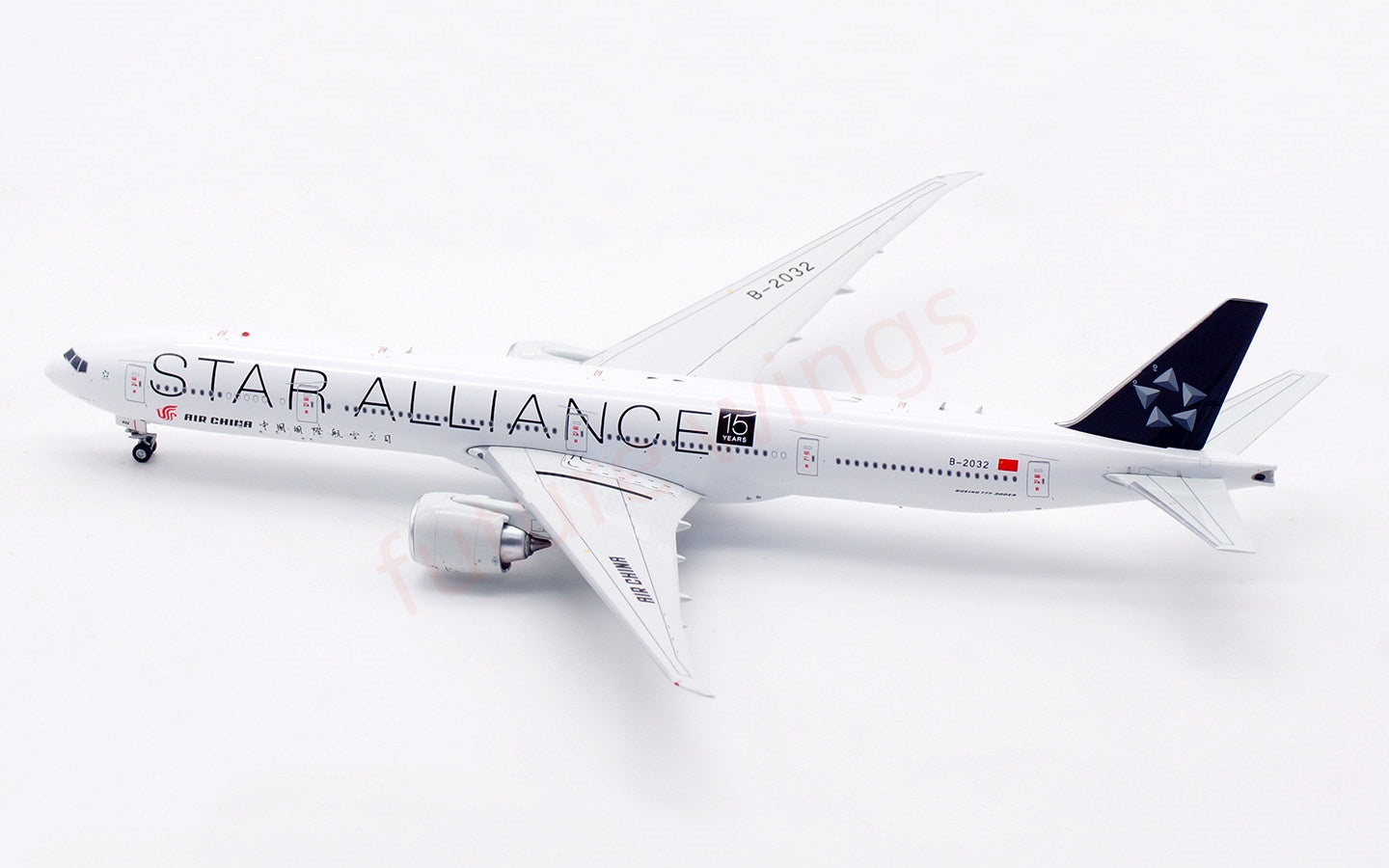 1:400 Aviation400 Air China B777-300ER B-2032 "15Years"Free Tractor+Stand