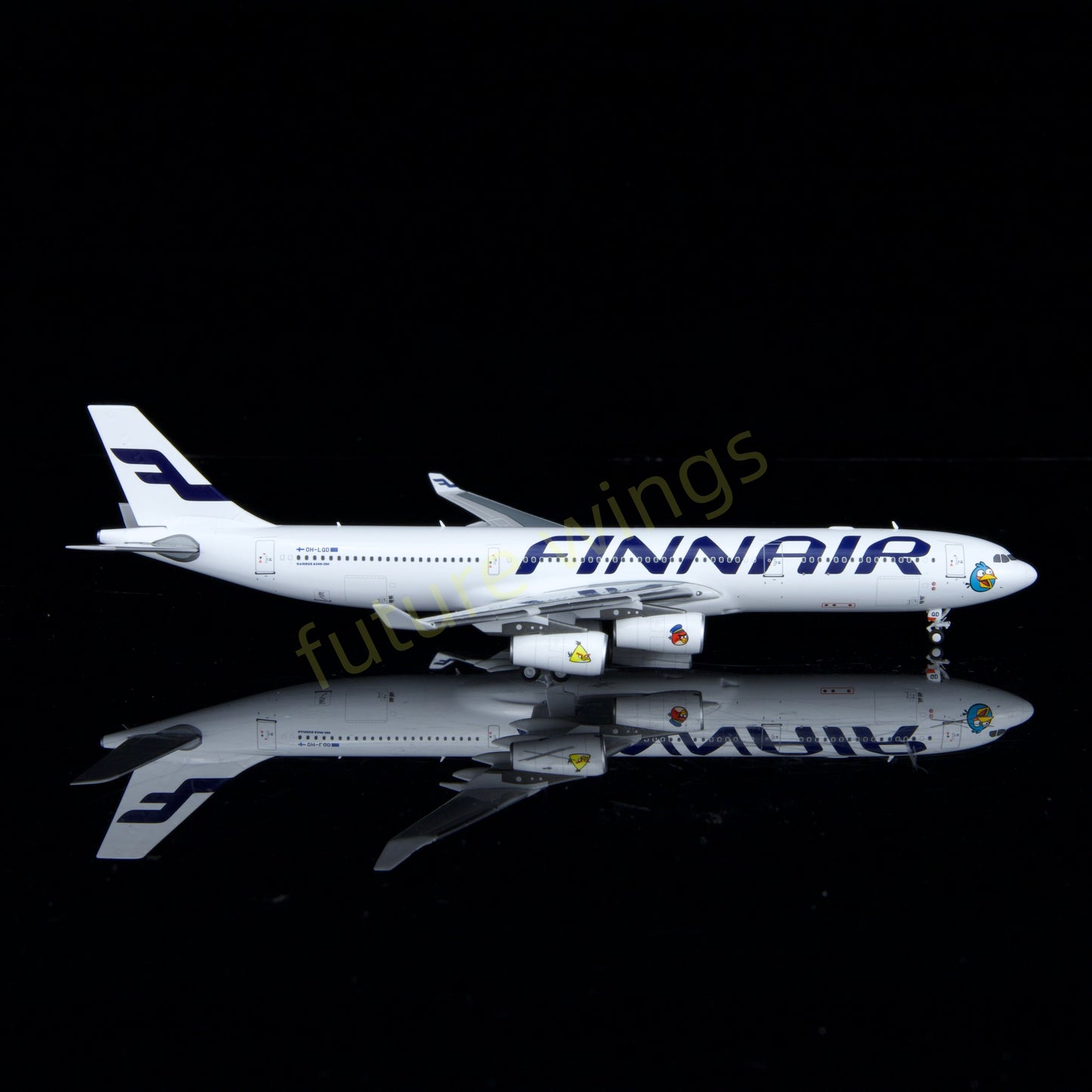 1:400 Kylin Models Finnair A340-300 OH-LQD Aircraft Model+Free Tractor