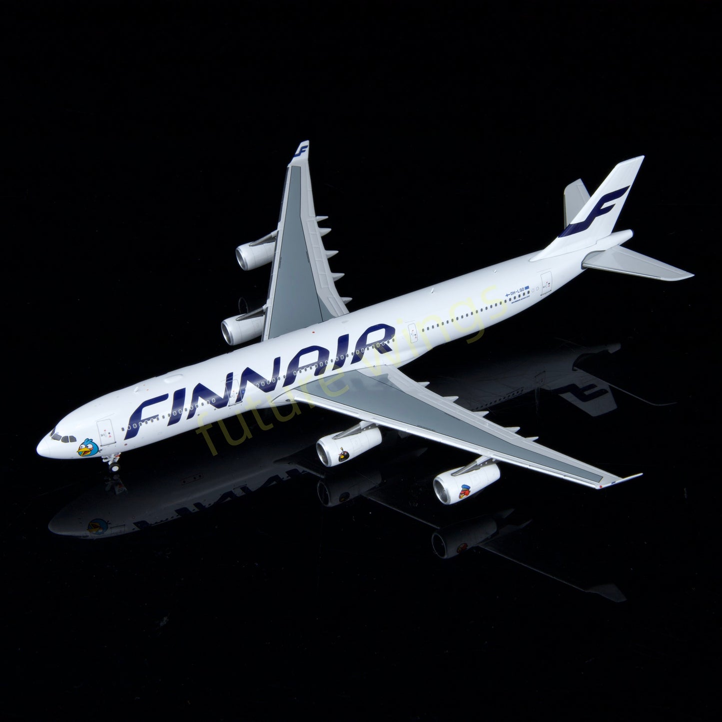 1:400 Kylin Models Finnair A340-300 OH-LQD Aircraft Model+Free Tractor
