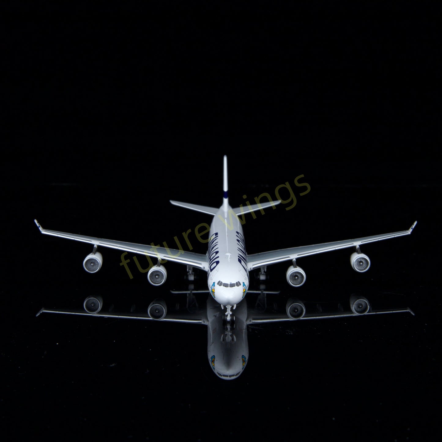 1:400 Kylin Models Finnair A340-300 OH-LQD Aircraft Model+Free Tractor