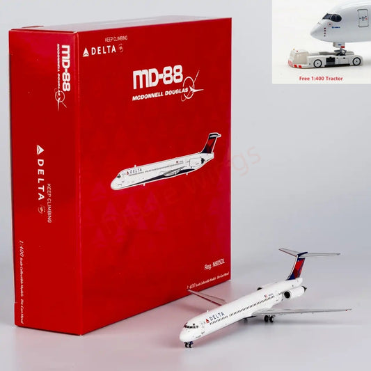 1:400 NG Models NG83013 Delta Airlines McDonnell Douglas MD-88 N905DL+Free Tractor