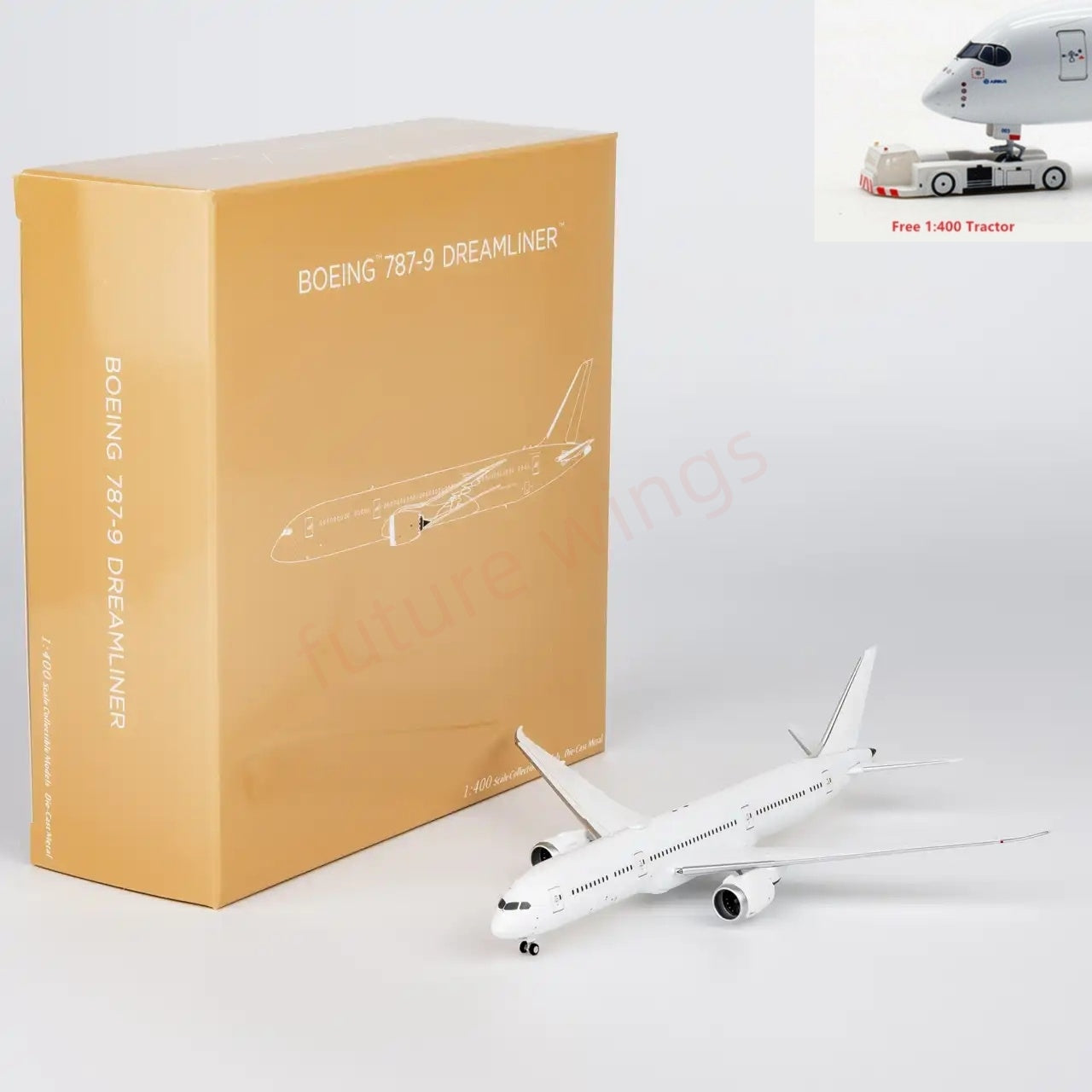 1:400 NG Models NG55118 B787-9 Blank Aircraft Model+Free Tractor