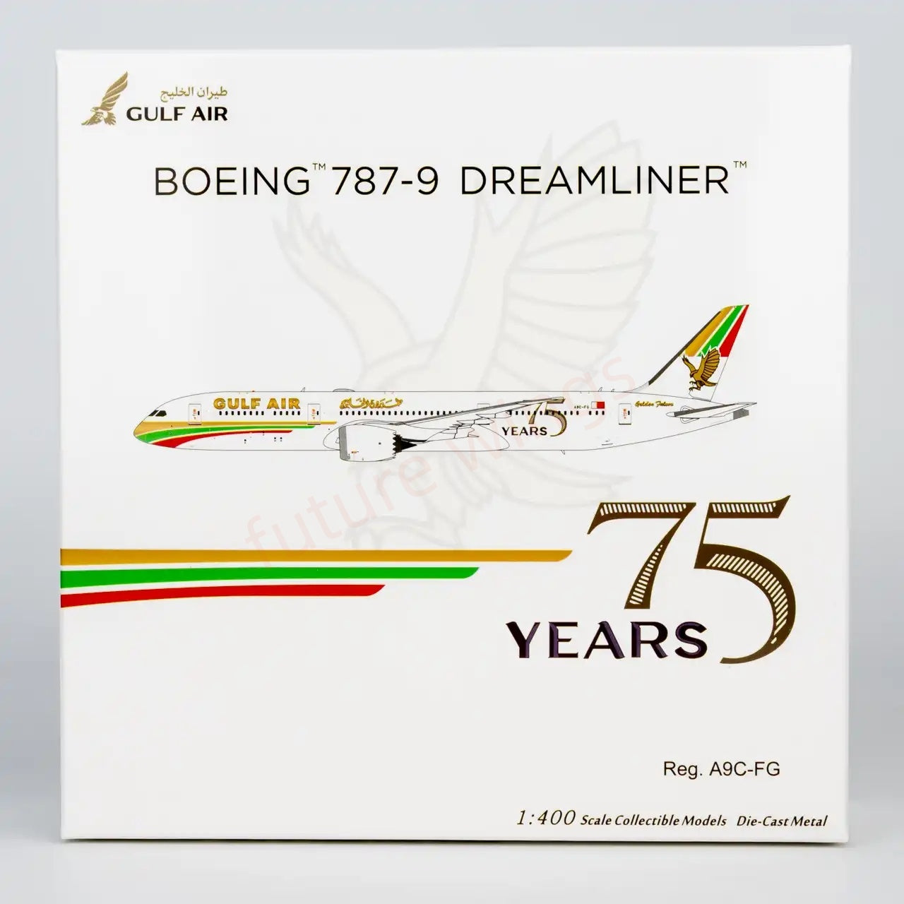 1:400 NG Models NG55156 Gulf Air B787-9 A9C-FG "75years"Aircraft Model+Free Tractor