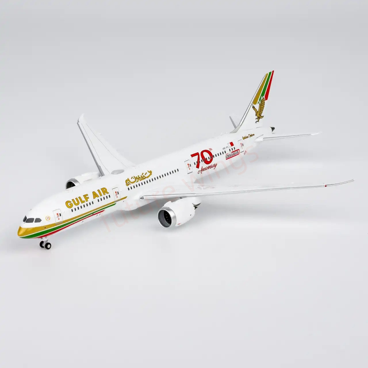 1:400 NG Models NG55157 Gulf Air B787-9 A9C-FG "70th" Aircraft Model+Free Tractor