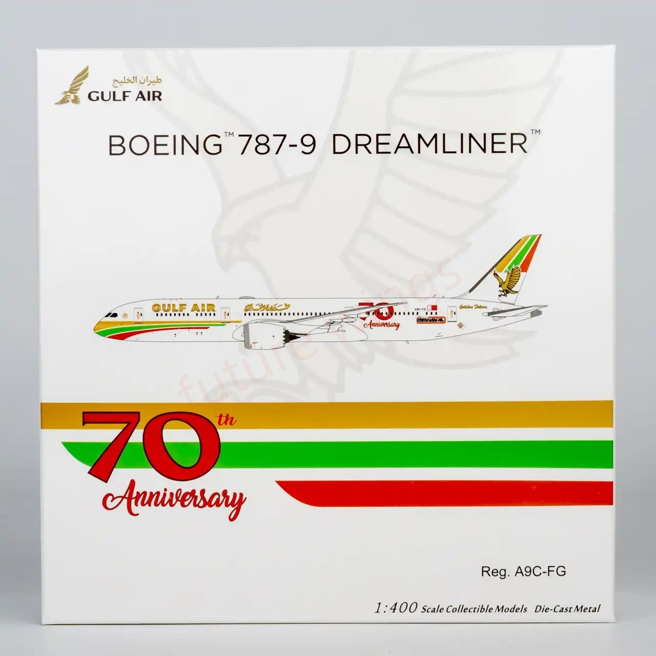 1:400 NG Models NG55157 Gulf Air B787-9 A9C-FG "70th" Aircraft Model+Free Tractor