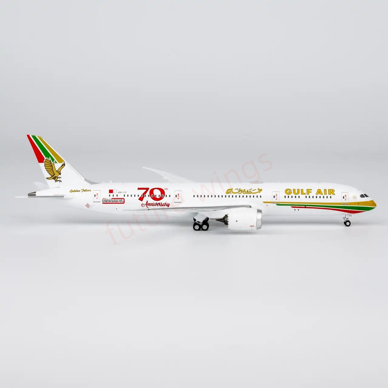 1:400 NG Models NG55157 Gulf Air B787-9 A9C-FG "70th" Aircraft Model+Free Tractor